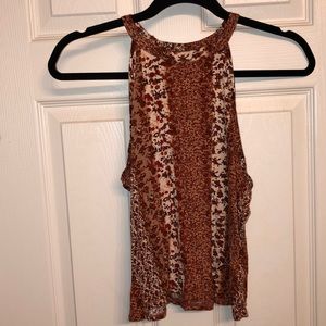 Halter neck, floral print, tank♥️